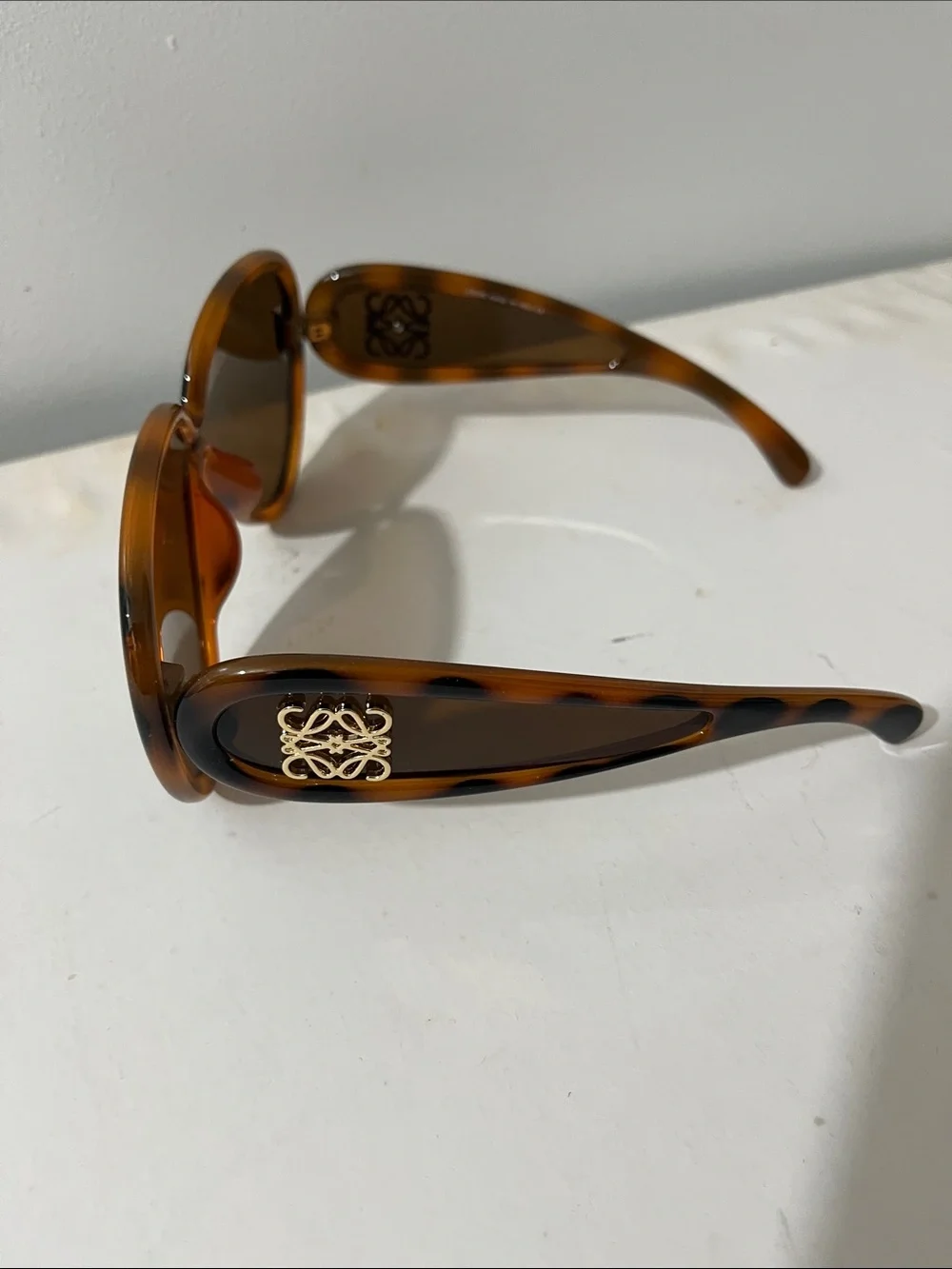 Loewe Tortoiseshell Amber Gradient Oversized Sunglasses